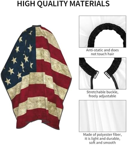 Vintage American Flag Home Hair Cutting Barber Cape - Image 4