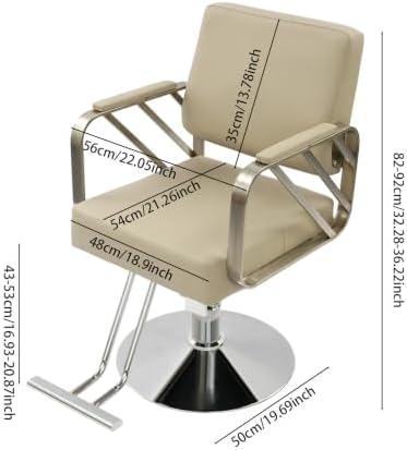 Barber Salon Chair, Multi-Function Beauty Spa Hair Styling Salon Chair Height Adjustable, 360° Swivel Styling Barber Chairs for Barber Shops Homes Spas - Image 3