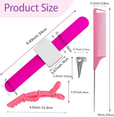 23 Pieces Hair Braiding Tools Set, Hair Parting Tool, Parting Comb - Image 2