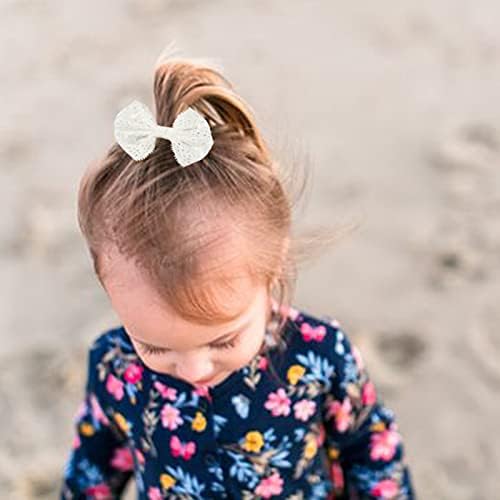 BQUBO Baby Girl Bows and Headbands Soft Nylon Hairbands Elastics Handmade Girls Flower Hair Accessories for Newborn Infant Toddlers Kids 10 Pack - Image 7