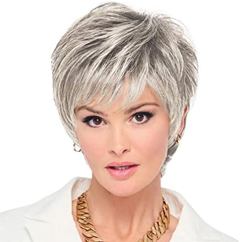 Raquel Welch Fierce And Focused Hand Tied Short Bob Wig by Hairuwear, Average Size Cap, RL56/60 Silver by Unknown