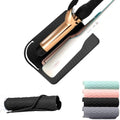 Flat Iron Heat Resistant Silicone Mat for Curling Iron, Hair Straightener Heat Pad, Curling Iron Sleeve, Travel Case Heat Resistant and Other Hair Styling Tools, for Counter, 9 x 6.5 in, Black by UORNERI