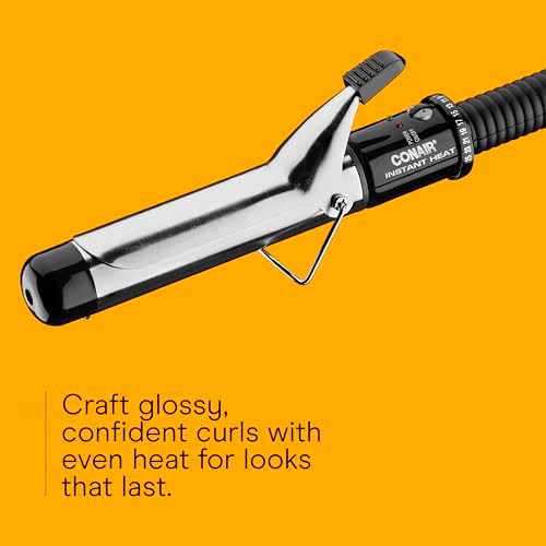 Conair Curling Iron​, Fine to Medium Hair, 1.25-in. Barrel, Black/Silver - Image 3