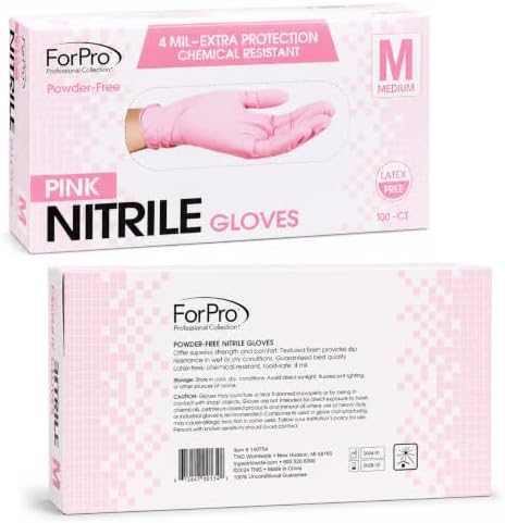ForPro Disposable Nitrile Gloves, Chemical Resistant, Powder-Free, Latex-Free, Non-Sterile, Food Safe, 4 Mil - Image 3