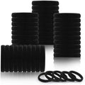 80pcs Black Thick Hair Ties for Women, 2.36 IN Large No Metal Ponytail Holders, Heavy Duty Elastic Hair Bands, Durable No Damage Hair Elastics for Thick & Curly Hair, Strong Hold by LuSeren