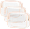 PACKISM TSA Approved Toiletry Bag - Clear Makeup Bag for Travel, Pink by Packism
