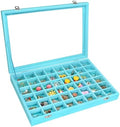 Vicoter 48 Grid Velvet Earring Organizer Tray with Lid for Rings by Vicoter