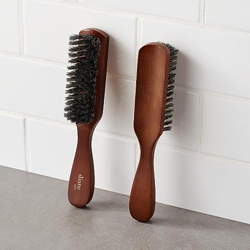 Diane Reinforced Boar Bristle Styling Brush for Men and Barbers – Medium Bristles for Thick and Curly Hair – Use for Detangling, Smoothing, Wave Styles, Restore Shine and Texture - Image 3