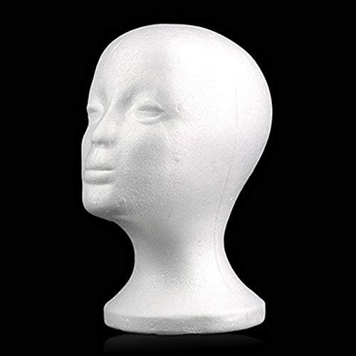 Foam Mannequin Head Wig Stand, Styrofoam Mannequin Display Hairpieces Stand Holder Cosmetics Model Head Wig Display for Style, Model, Hair, Hats, Hairpieces, Mask, Salon (Female) - Image 4