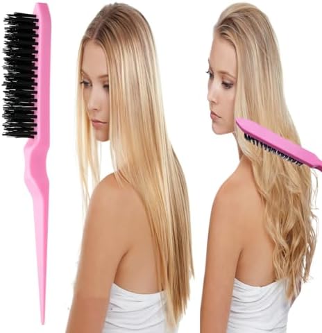 ZVOREI 8Pcs Hair Brushes Set wit, Pink 4Pcs Topsy Hair Tail Tools - Image 3
