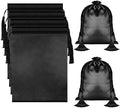 Shappy 4 Pieces Silk Satin Wig Bag Black Hair Bags with Drawstring Tassel Stuff Satin Black Gift Travel Storage for Packaging Bundles Extension Home Salon Travel by Shappy