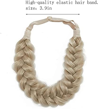 Synthetic Hair Braided Headband Classic Wide Strands Wedding Disorderly Fluffy Braids Wig Band Women Beauty Accessory - Image 6