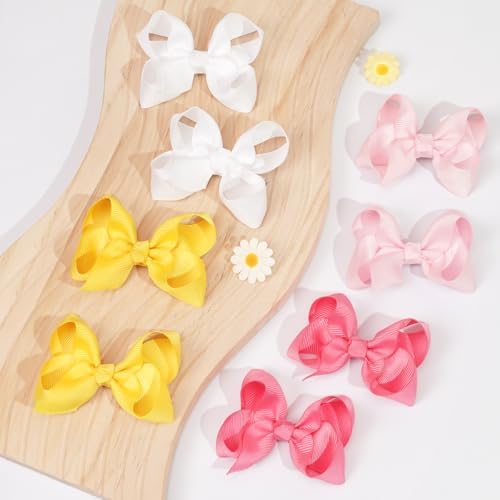 20PCS 3 Inch Hair Bows for Girls Grosgrain Ribbon Toddler Hair Accessories with Alligator Clips for Toddlers Baby Girls Kids Teens in Pairs - Image 4