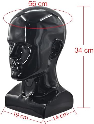 Male Mannequin Head Professional Manikin Head for Display Wigs Hats Headphone Mask Sunglasses Jewelry and Scravat Display Stand - Image 3