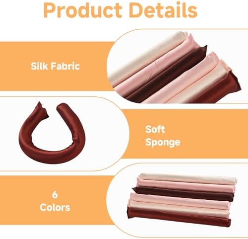 6Pcs Overnight Heatless Hair Curler Blowout Rods Jumbo (Gift Box) - Image 3
