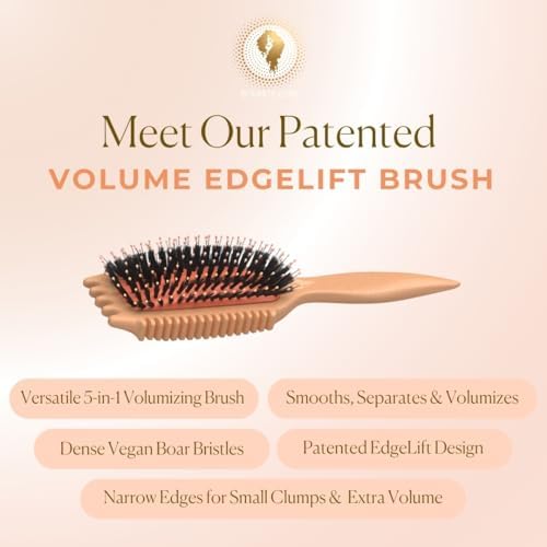 Bounce Curl Volume EdgeLift Brush, 5-In-1 Styling Tool, Defined Curls Peach - Image 6