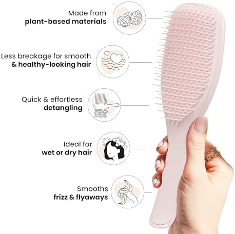 Tangle Teezer Plant-Based Ultimate Detangler Brush, All Hair Types, Pink - Image 4