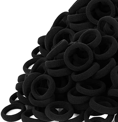 120 PCS Baby Hair Ties, Elastic Hair Bands Toddlers Hair Ties Black by Lintopos