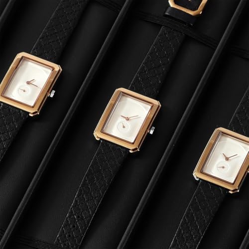 6 Slot Watch Tray, Watch Organizer for Drawer & Dresser Black - Image 3