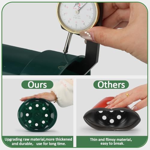 RooTrimmer 15 Pack 4/6/8 Inch Plant Nursery Pots, Sturdy Plant Pots with Drainage Holes, Ideal for Seedlings, Indoor/Outdoor Use, Green - Image 4