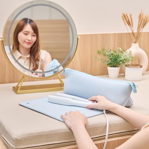 BAREFOOT CARIBOU Hair Tools Travel Bag and Heat Resistant Mat 17"(BabyBlue) - Image 4