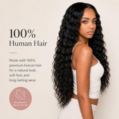 Human Braiding Hair for Boho Braids 24inch Curly Wave Bulk Bundles 4/27 - Image 2