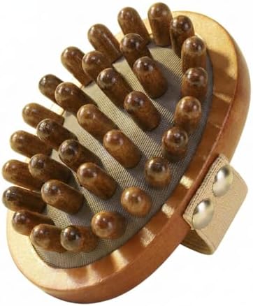Wooden Meridian Massage Brush - Cepillo de Masaje & Wooden Hair Comb for Gentle Lymphatic Drainage, Oil-Safe Natural Wood Body & Scalp Brush with Cushioned Teeth, Self-Care Gift for Women by HomeyVenture