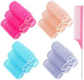 24 Pcs Self-Grip Small Hair Rollers Curlers Set, 25 mm, 4 Colors by obeobyhairaccessories