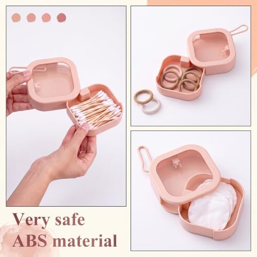 Kathfly 4 Pcs Hair Tie Organizer Travel, Stackable, Pink - Image 5