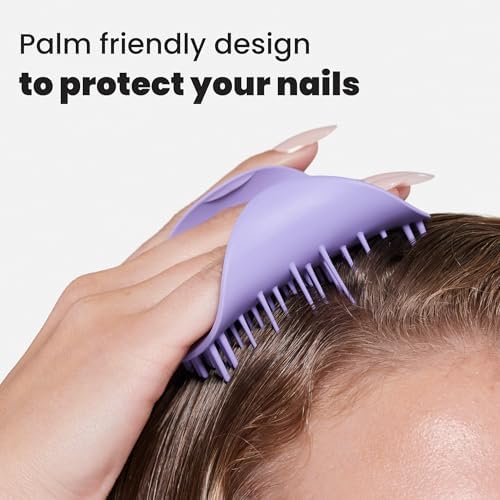 Tangle Teezer Scalp & Shampoo Brush to Exfoliate & Massage, Lavender Purple - Image 4