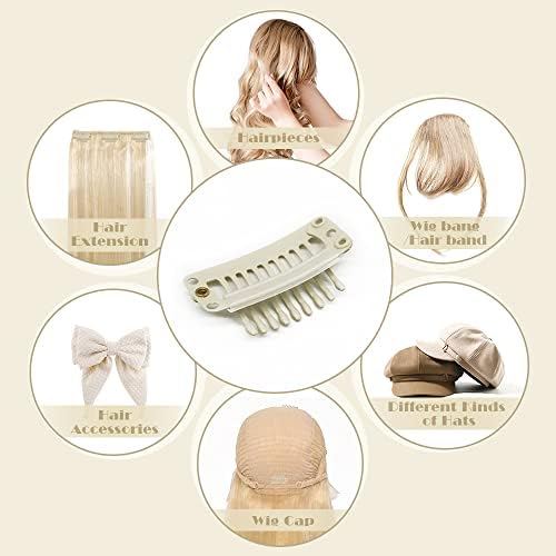 Dreamlover Beige Hair Extension Clips, 9 Teeth, 30 Pieces - Image 6