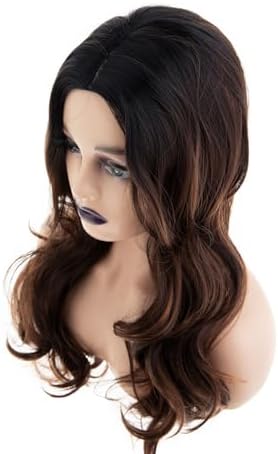 Long Curly Wavy Brown Wig for Women Synthetic Blonde Mixed Brown Hair Wigs for Female Daily Wear Anime Costume Halloween Cosplay Party - Image 5