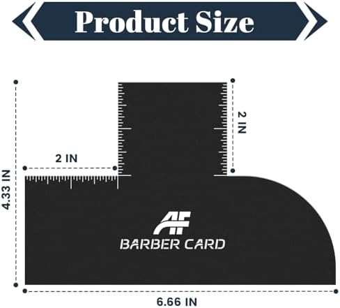 Enhancement Barber Card with Measurement, Reusable Hairline Shaping Tool for Men & Beard Line Up, Color Spray Edge Guide for Barbers and At-Home Haircut (1 Pack) - Image 5