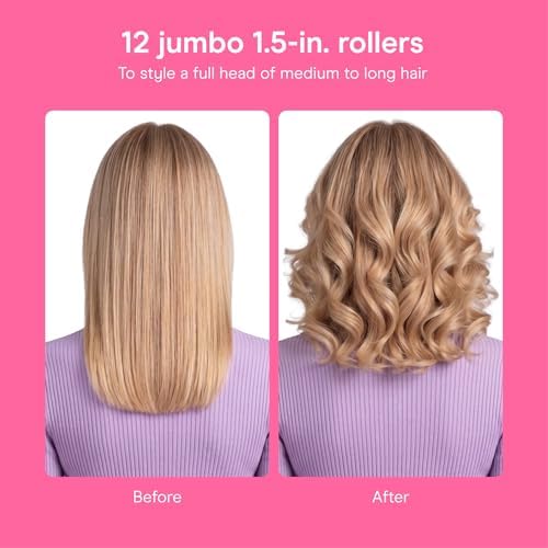 Conair Jumbo Hot Rollers Set, 1 1/2" Rollers with Super Clips, 12-Count - Image 3