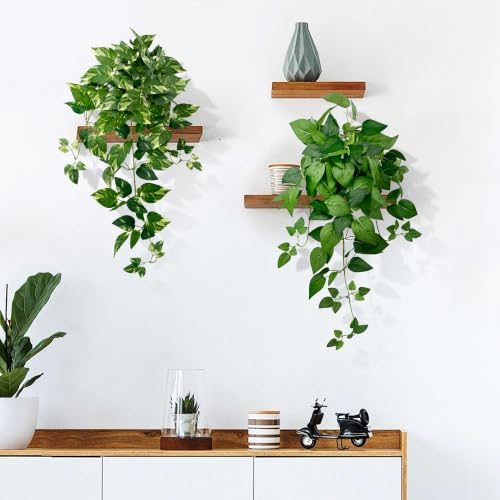 2 Pack Artificial Hanging Plants with White Pots 23.6'' - Image 6