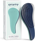 Crave Naturals Glide Thru Detangling Hairbrush that Glides Through Tangles For Wet, Dry and Damaged Hair - Gentle Detangler Styling Tool for Adults, Kids, Men and Women - 7.5 x 3 in, Turquoise by CraveNaturalsDetanglingBrush