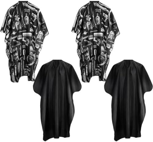 SATINIOR 4 Pcs Barber Capes Hair Salon Cutting Cape for Hair Stylist by SATINIOR