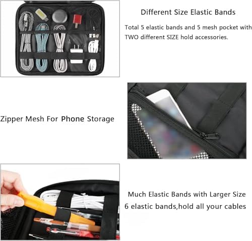 MATEIN Tech Organizer Travel Case, Large Water Resistant Cable Organizer - Image 4
