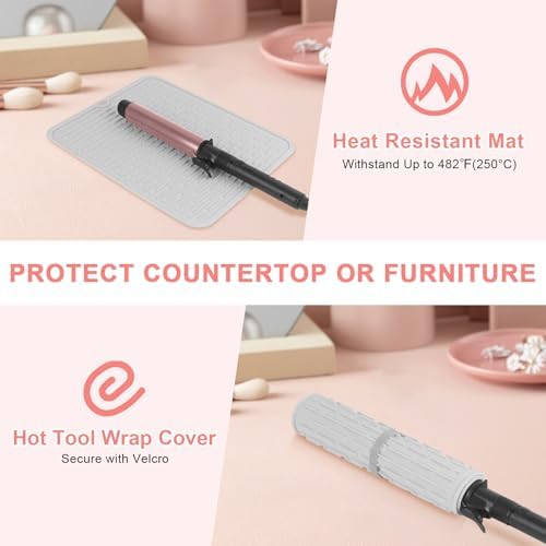 AMIJEAL Oversize Silicone Heat Resistant Mat for Hair Tools(14.2" x 11") - Image 3