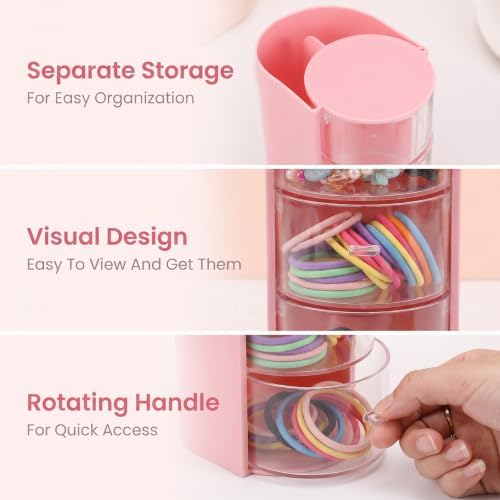 ElevateTech 3-Layer Hair Accessories Organizer with Hair Brush Holder - Image 4