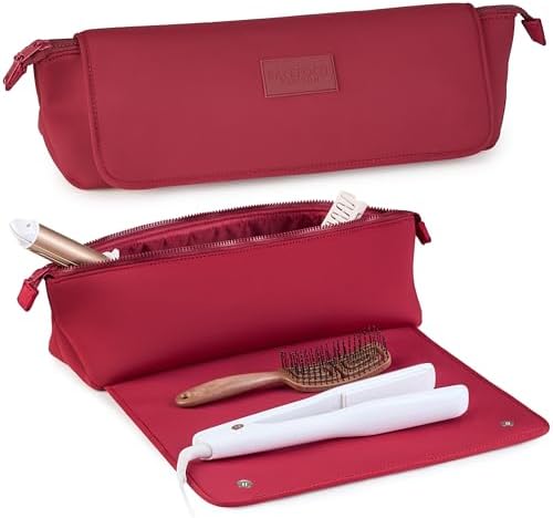 BAREFOOT CARIBOU Hair Tools Travel Bag and Heat Resistant Mat 17"(Burgundy) by BAREFOOTCARIBOU