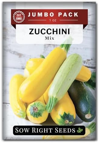 Sow Right Seeds - 225 Mixed Zucchini Seed for Planting Bulk Jumbo Pack by SowRightSeeds