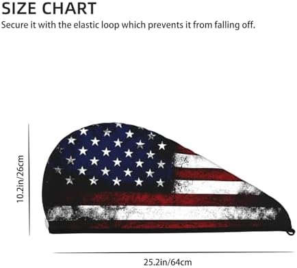 American Flag Hair Towel Wrap, Absorbent Hair Drying Towel, Microfiber Hair Drying Cap Turban For Drying Curly Long Thick Hair - Image 3