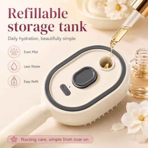 Electric Spray Air Cushion Massage Comb,Self-Cleaning Detangler Brush 5-in1 - Image 4