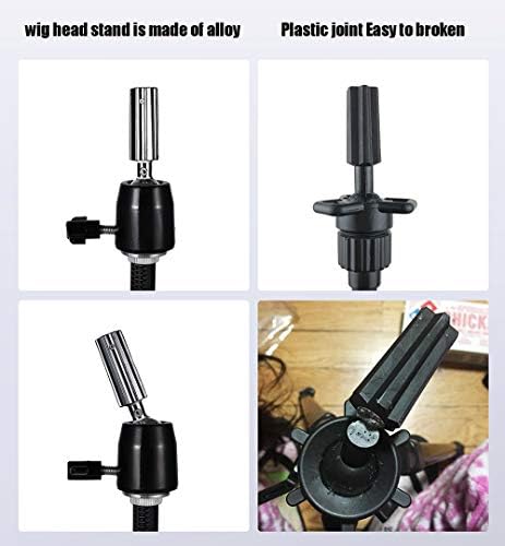 Wig Stand Tripod with Non-Slip Base Adjustable Mannequin Head Stand with Hook Heavy Duty Manikin Head Tripod (Pack of 12) - Image 4