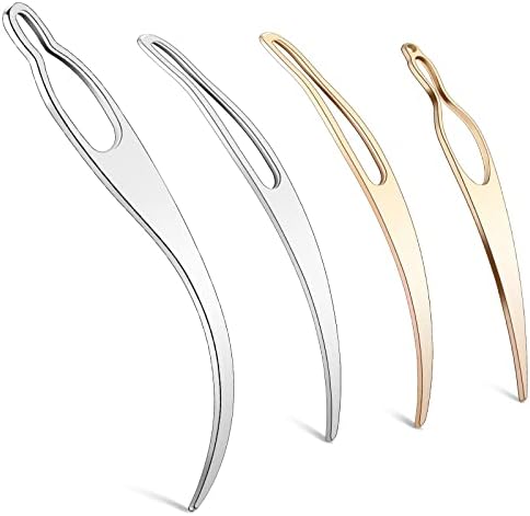 WILLBOND 4 Pcs Interlocking Tool for Locs, Gold, Silver by Willbond+Technology+Limited