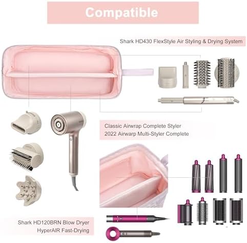 Leudes Hair Dryer Tools Travel Bag for Shark Flex Style Case Air Wrap - Image 4