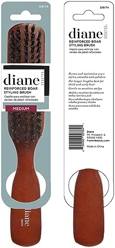 Diane Reinforced Boar Bristle Styling Brush for Men and Barbers – Medium Bristles for Thick and Curly Hair – Use for Detangling, Smoothing, Wave Styles, Restore Shine and Texture - Image 6