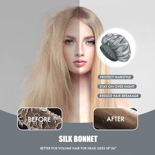 Satin Silk Bonnet for Hair, Double Layer Sleep Cap for Men & Women - Image 5