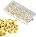 500Pcs Bulk 5mm Silicone Lined Micro Beads, Light Blonde by HANDWIGHairExtensions